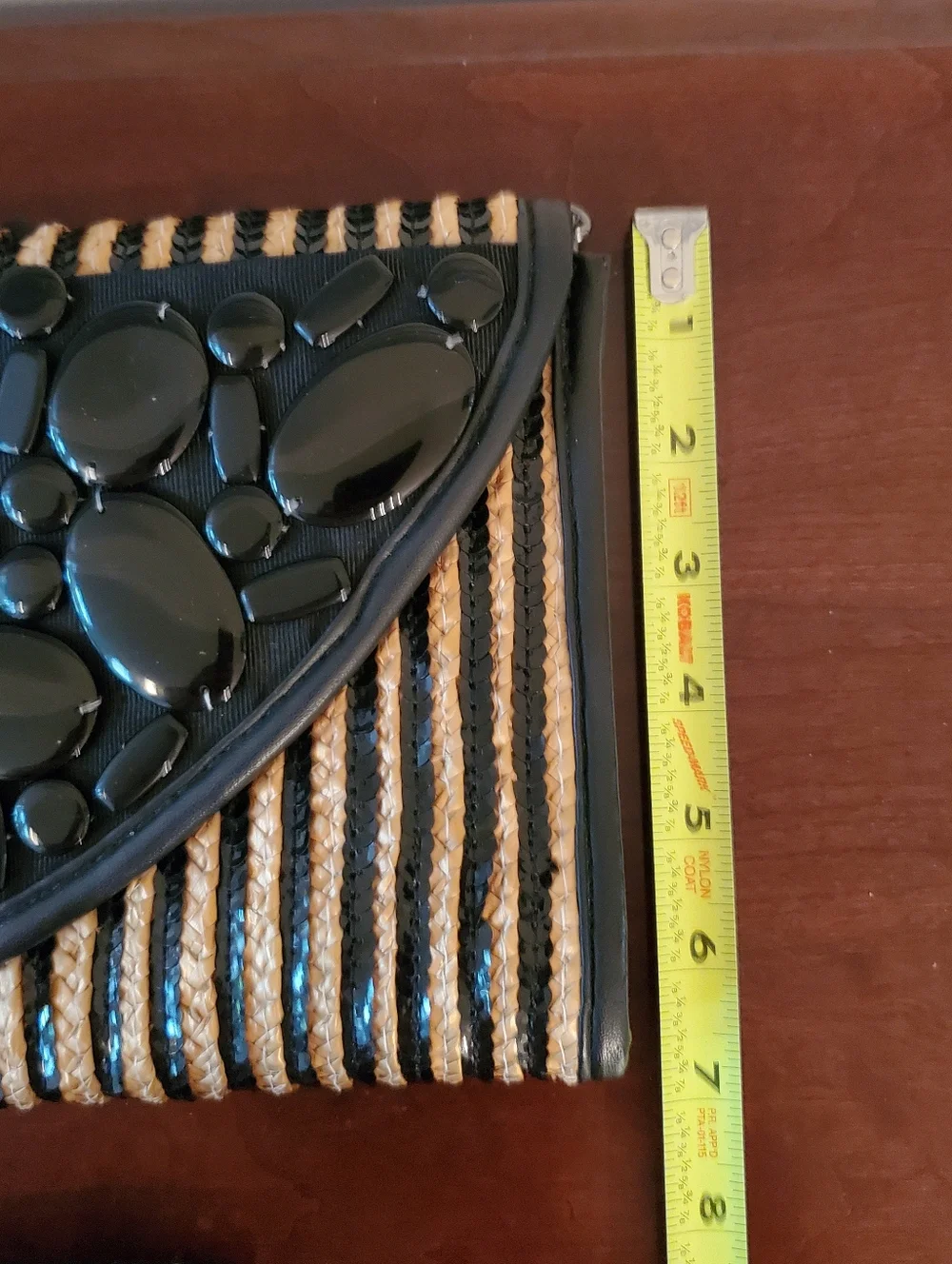 Chico's Straw Sequin Clutch & Vintage Beaded Pouch Bundle